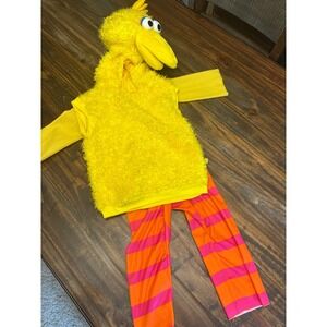 Vintage Sesame‎ Street Workshop Big Bird Costume Plush Hooded Pants Size 1-2